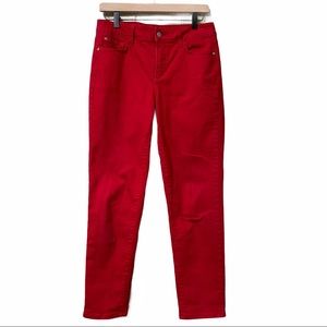 NYDJ 10/12 Lift Tuck Red Stretch Jeans Mid rise